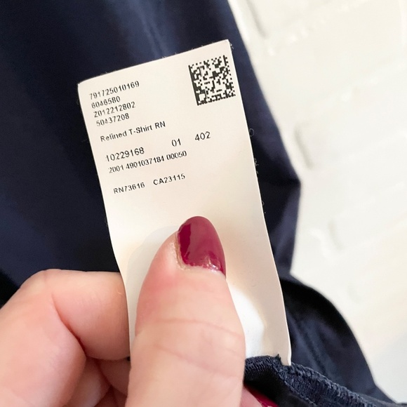 BOSS Hugo Boss Men’s Ring Tee Short sleeve Navy Blue White Stripes Sz M - Picture 4 of 8